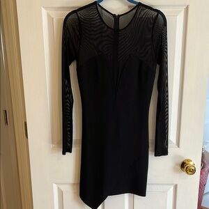 Elegant Tobi Black Sheer Sleeve Dress size small